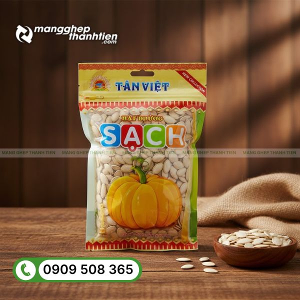 In bao b&igrave; đựng hạt b&iacute; theo y&ecirc;u cầu với m&agrave;u sắc sắc n&eacute;t