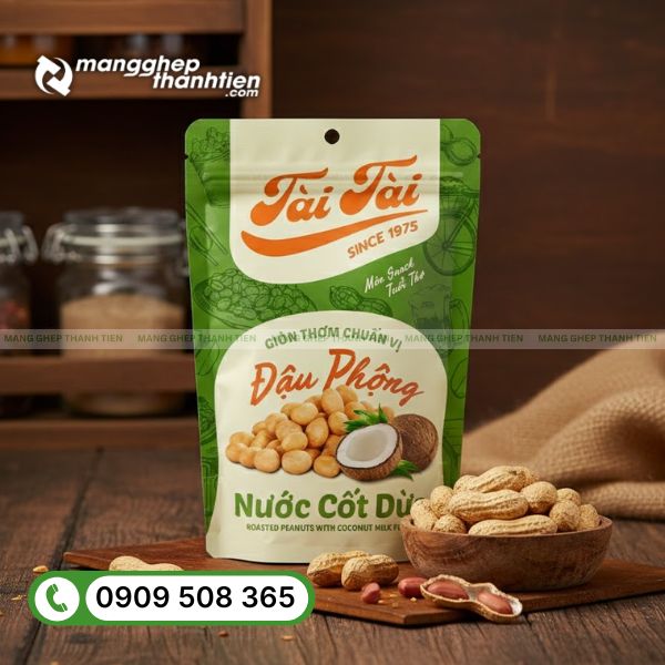 Mẫu bao b&igrave; đựng đậu phộng thiết kế đẹp, thu h&uacute;t