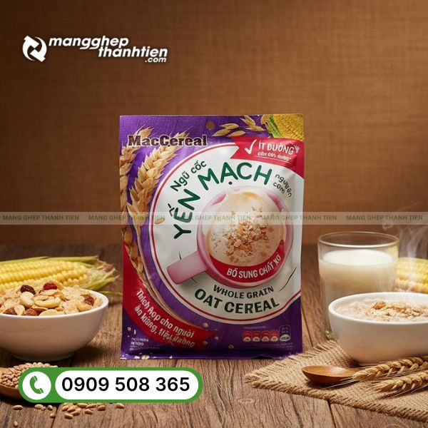 Mẫu bao b&igrave; ngũ cốc đẹp, thiết kế hiện đại, thu h&uacute;t người ti&ecirc;u d&ugrave;ng