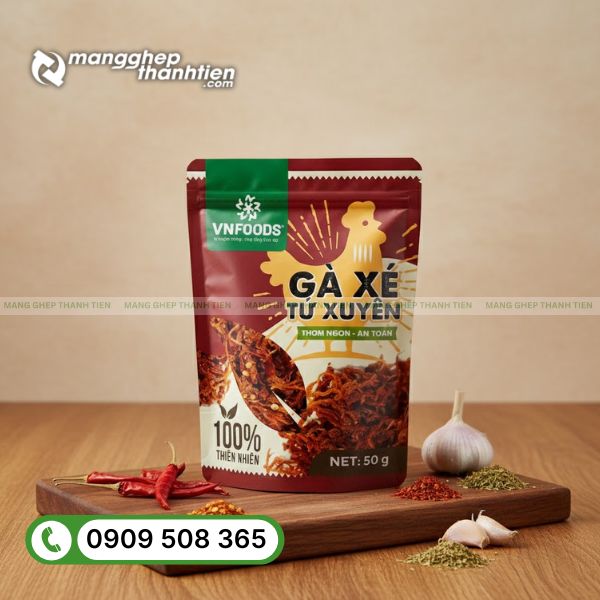 Miễn ph&iacute; thiết kế bao b&igrave; kh&ocirc; g&agrave; theo y&ecirc;u cầu tại xưởng