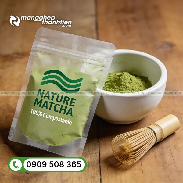 T&uacute;i zipper đựng bột matcha t&aacute;i sử dụng tiện lợi