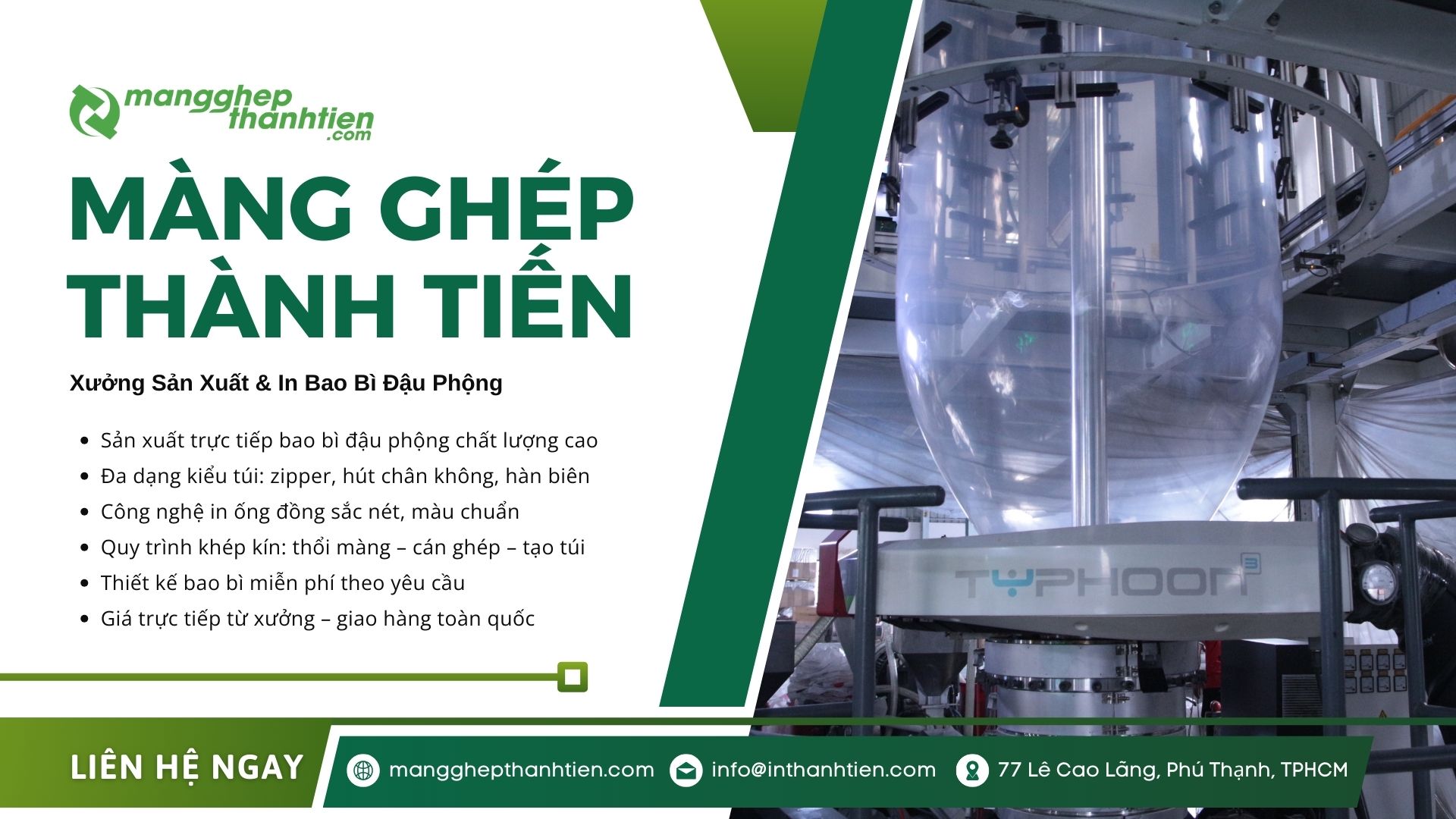 Xưởng in bao b&igrave; đậu phộng c&ocirc;ng nghệ hiện đại