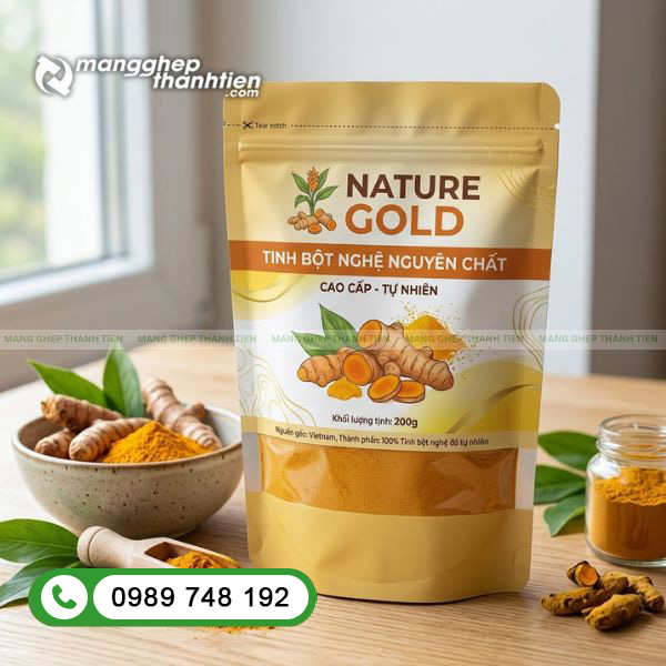 Bao b&igrave; đựng tinh bột nghệ chất lượng cao an to&agrave;n thực phẩm