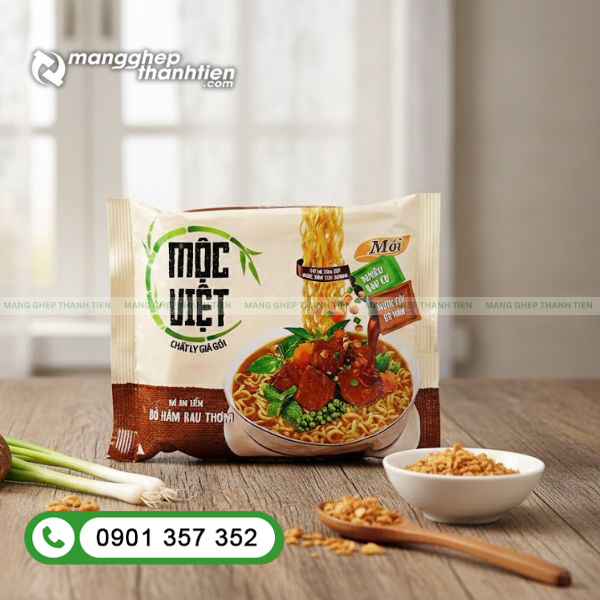 Bao b&igrave; m&igrave; g&oacute;i in ấn đẹp, bảo quản sợi m&igrave; v&agrave; gia vị hiệu quả
