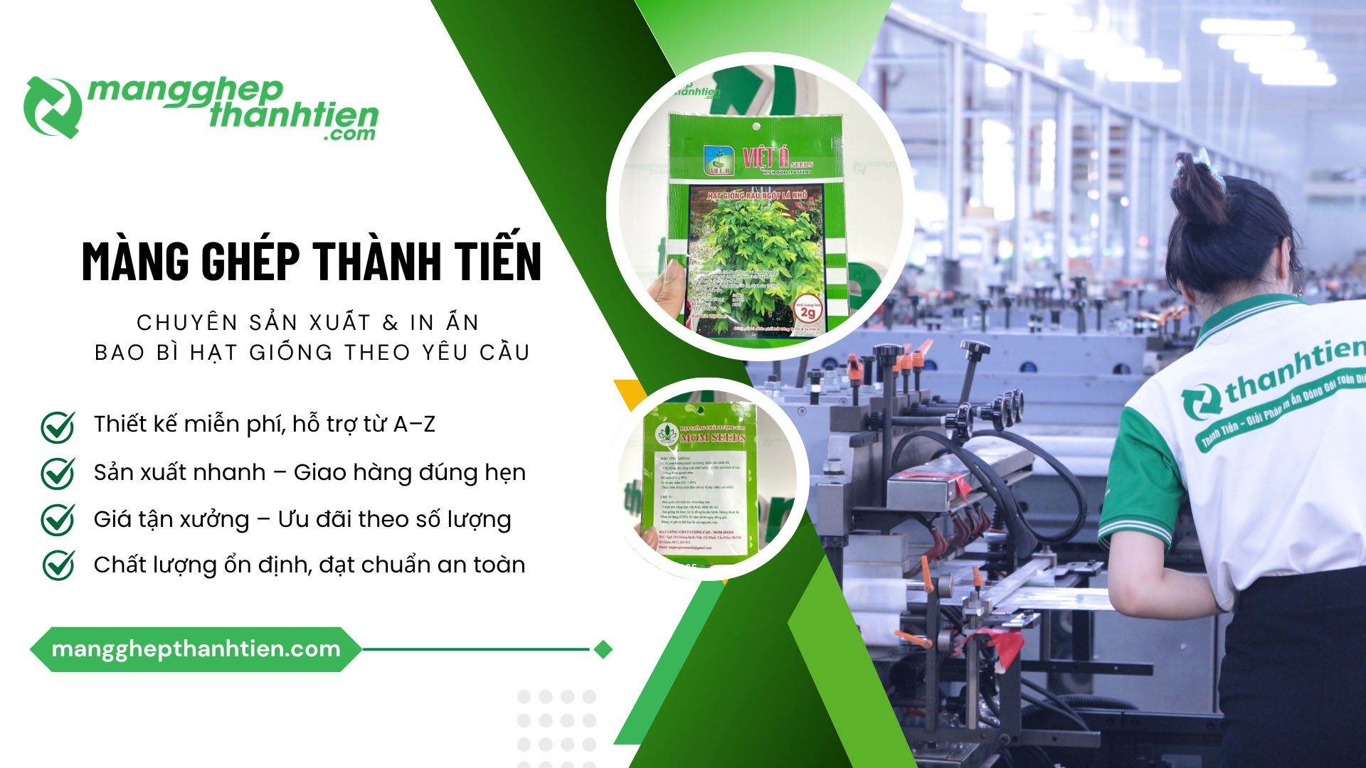 Cơ sở sản xuất và in ấn bao bì hạt giống tại HCM