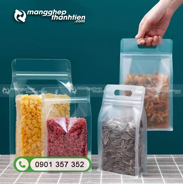 T&uacute;i zip 8 cạnh đ&aacute;y vu&ocirc;ng đựng hạt dinh dưỡng.