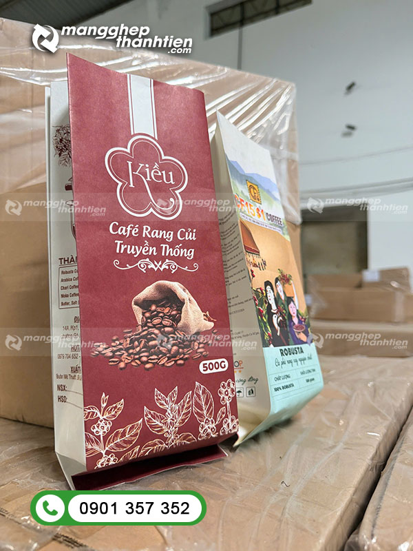 Mẫu bao b&igrave; c&agrave; ph&ecirc; cao cấp, in ấn sắc n&eacute;t