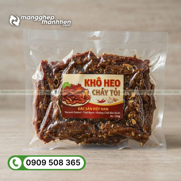 Bao bì đóng gói khô heo chống ẩm, bảo quản thực phẩm hiệu quả