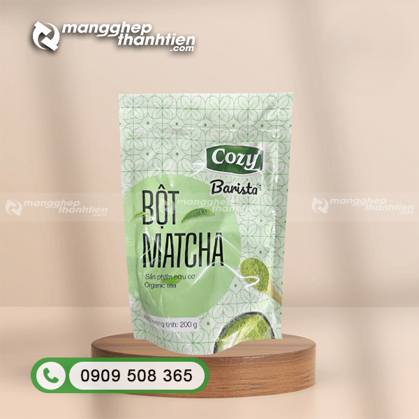 Bao b&igrave; đ&oacute;ng g&oacute;i bột matcha được thiết kế chuy&ecirc;n dụng