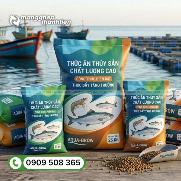 Bao b&igrave; đựng thức ăn thủy sản d&ugrave;ng đ&oacute;ng g&oacute;i thức ăn t&ocirc;m c&aacute;