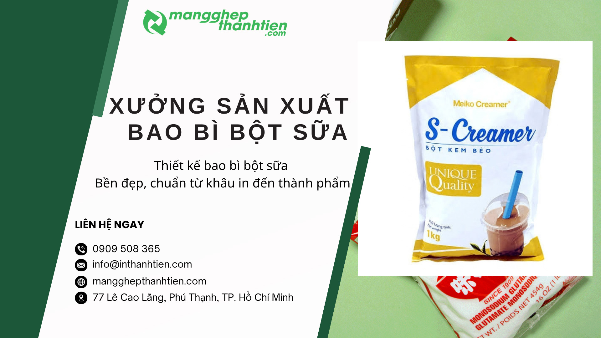 Xưởng Sản Xuất Bao B&igrave; Bột Sữa Gi&aacute; Rẻ, Chất Lượng Tại TPHCM