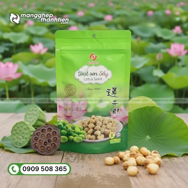 Dịch vụ in bao b&igrave; hạt sen theo y&ecirc;u cầu tại xưởng