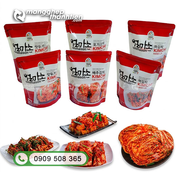 Túi zipper đựng kim chi và thực phẩm có nước, thiết kế kín tiện dụng