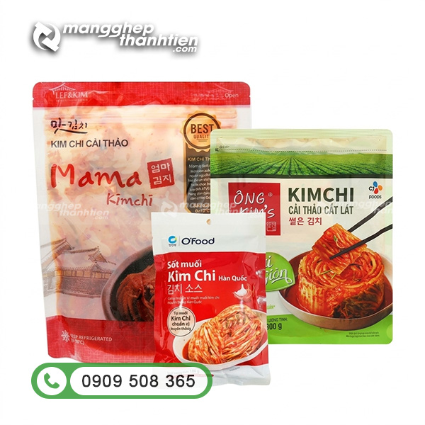 Túi zip kim chi kích thước lớn dùng cho nhà hàng và bếp trung tâm