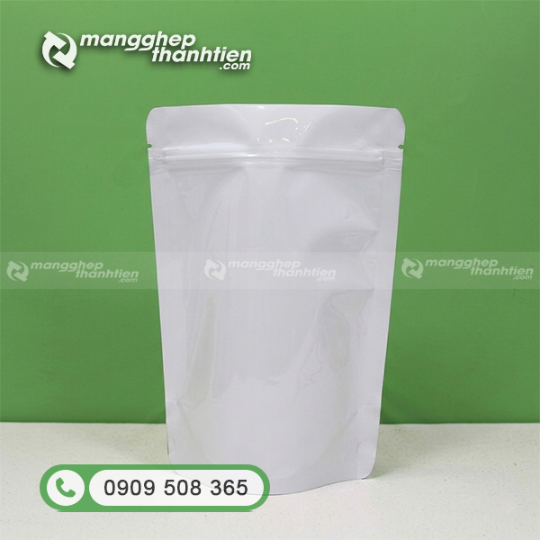 T&uacute;i zip 2 mặt sữa c&oacute; kh&oacute;a k&eacute;o chắc chắn