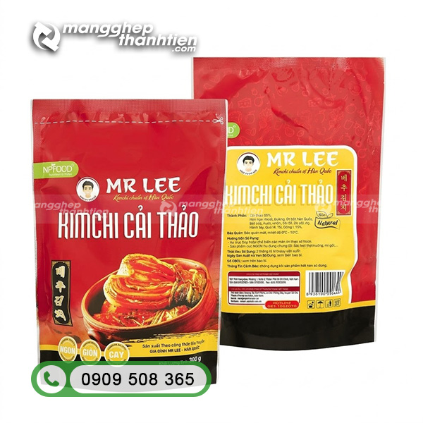 Túi zip đựng kim chi cải thảo đóng gói theo khẩu phần