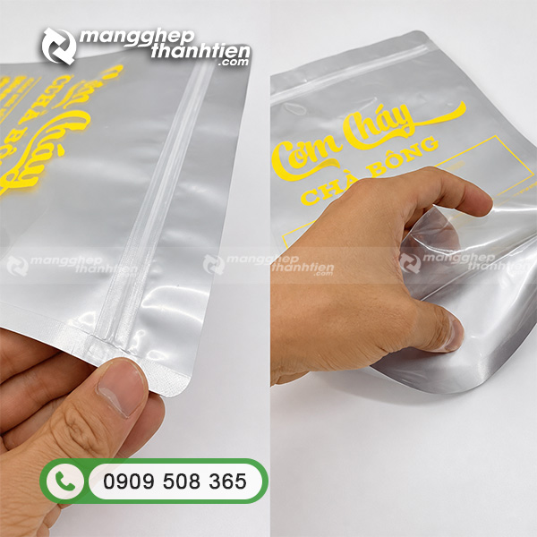 Chất liệu t&uacute;i zip đựng nước l&egrave;o v&agrave; nước chấm