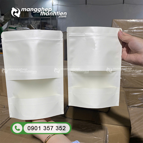 T&uacute;i zip sữa đ&aacute;y đứng c&oacute; cửa sổ tr&agrave;n