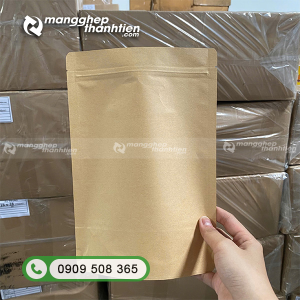 T&uacute;i kraft zipper n&acirc;u giữ hương vị v&agrave; chống ẩm