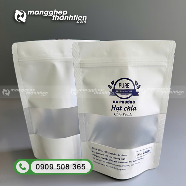 Bao b&igrave; đựng hạt chia in ấn sắc n&eacute;t, thiết kế chuy&ecirc;n nghiệp