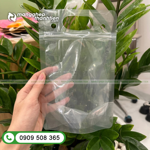 Túi zip trà chanh 2 mặt trong suốt nhìn rõ lát chanh sấy bên trong