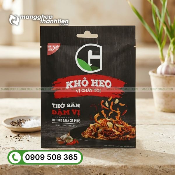 Bao b&igrave; đựng kh&ocirc; heo đẹp, thiết kế tiện lợi v&agrave; chắc chắn