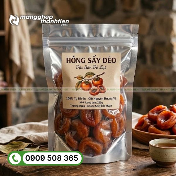 Bao b&igrave; hồng sấy dẻo in logo thương hiệu sắc n&eacute;t, tăng nhận diện v&agrave; tạo sự chuy&ecirc;n nghiệp cho sản phẩm.
