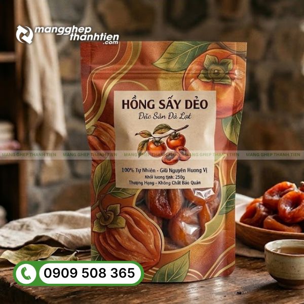 Mẫu bao b&igrave; hồng sấy dẻo mới nhất với kiểu d&aacute;ng hiện đại, ph&ugrave; hợp thị trường b&aacute;n lẻ v&agrave; xuất khẩu.