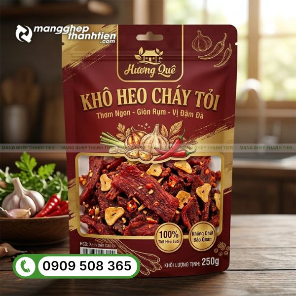 T&uacute;i đ&oacute;ng g&oacute;i kh&ocirc; heo chắc chắn, tiện lợi khi sử dụng