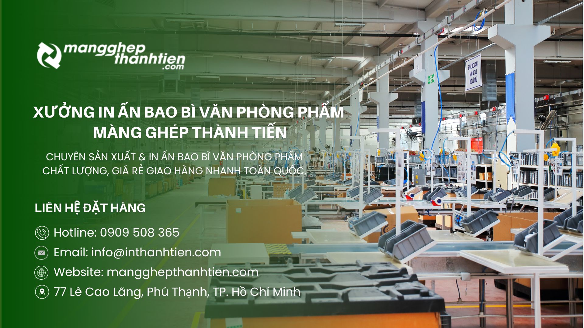 Xưởng sản xuất bao b&igrave; văn ph&ograve;ng phẩm tại TPHCM