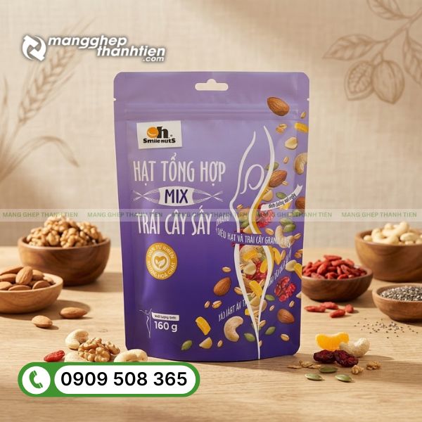 Bao b&igrave; đựng hạt dinh dưỡng tiện lợi đẹp mắt
