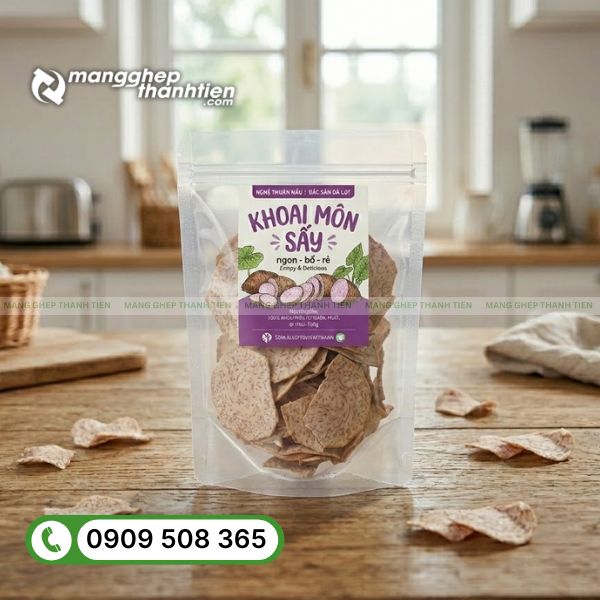 Bao b&igrave; khoai m&ocirc;n sấy gi&aacute; sỉ, sản xuất số lượng lớn, gi&aacute; tốt