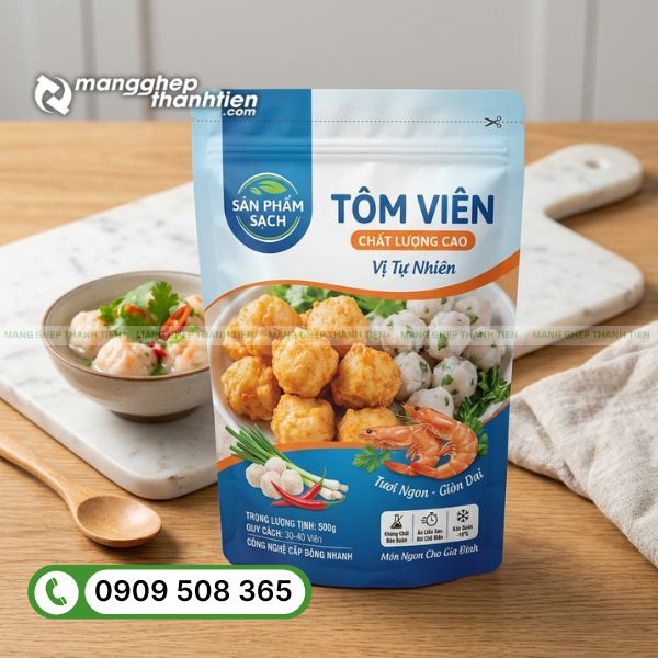 In bao b&igrave; đựng t&ocirc;m vi&ecirc;n chi&ecirc;n bằng c&ocirc;ng nghệ in ống đồng
