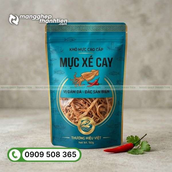 In t&uacute;i đựng kh&ocirc; mực theo y&ecirc;u cầu, logo sắc n&eacute;t