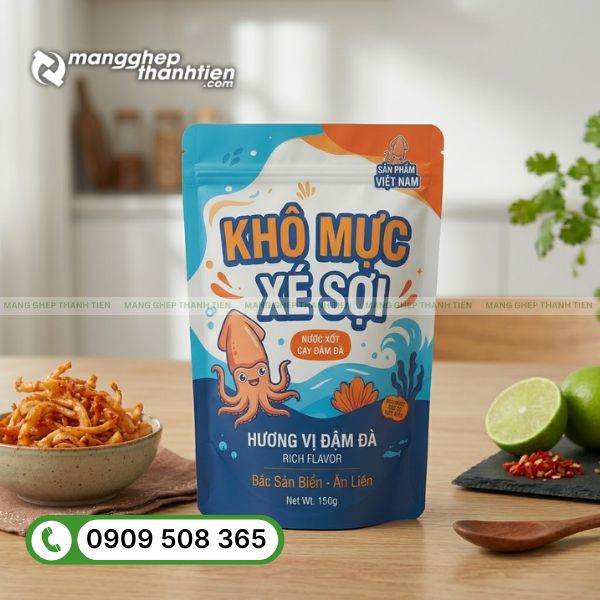 Thiết kế bao b&igrave; đựng kh&ocirc; mực đẹp, chuy&ecirc;n nghiệp