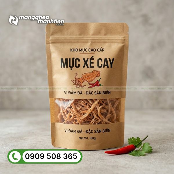 T&uacute;i kraft đựng kh&ocirc; mực th&acirc;n thiện m&ocirc;i trường, c&oacute; cửa sổ