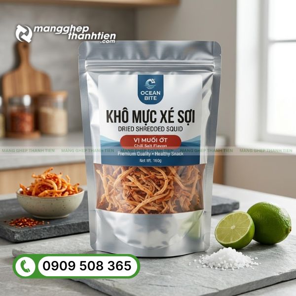 T&uacute;i zip đựng kh&ocirc; mực tiện lợi, đ&oacute;ng mở nhiều lần