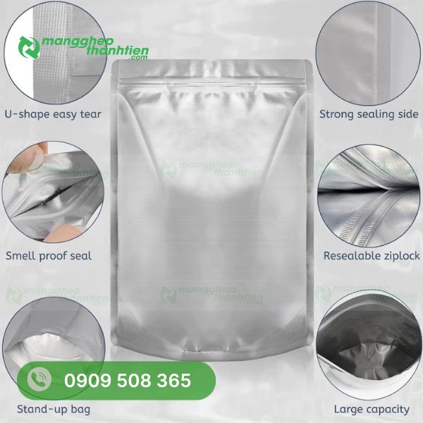 Cấu tạo màng ghép nhiều lớp của túi zipper bạc