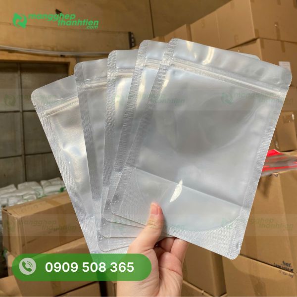 Túi zipper bạc cỡ nhỏ đa năng, tiện dụng