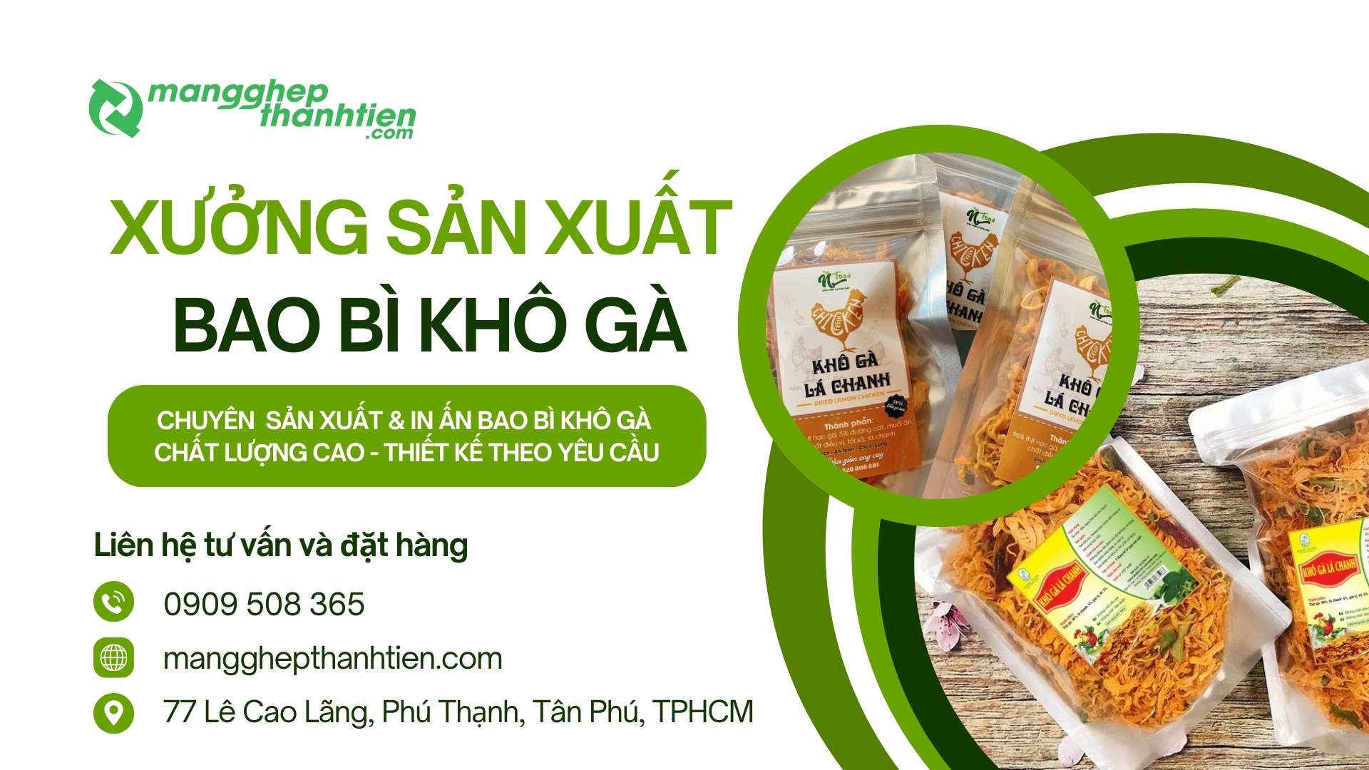 Xưởng sản xuất bao bì khô gà