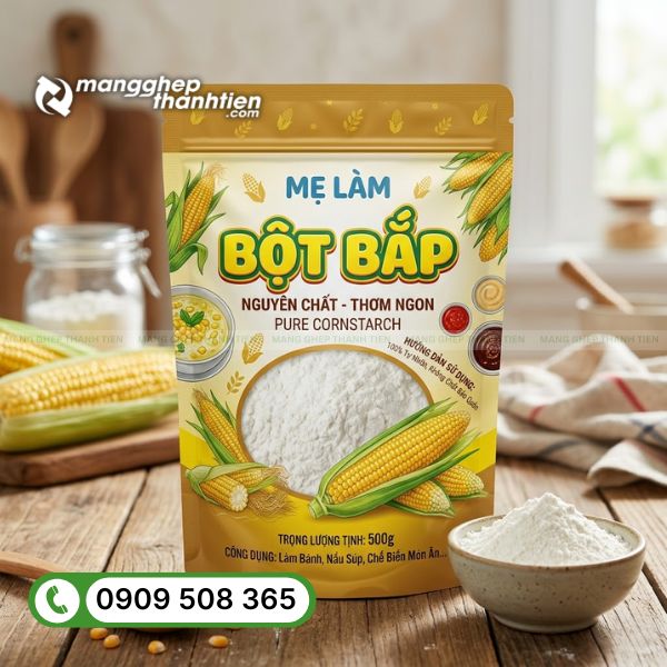 Túi đựng bột bắp màng ghép chống ẩm, giữ sản phẩm khô ráo