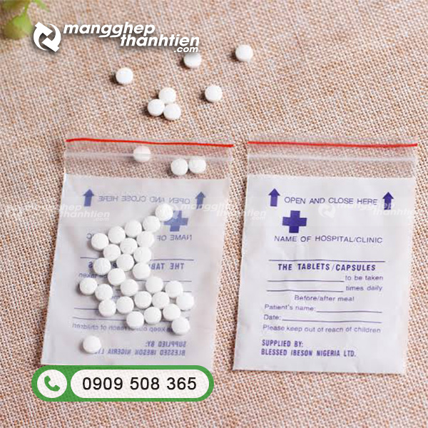 In túi zipper đựng thuốc tây theo yêu cầu