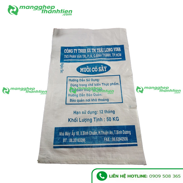 bao bì muối dùng trong chế biến thủy sản, sản xuất nước đá
