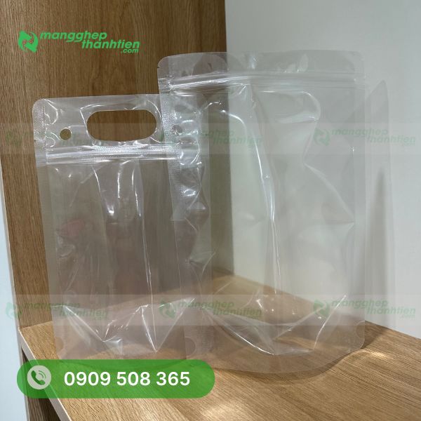 Kích thước phổ biến của túi zipper trong suốt