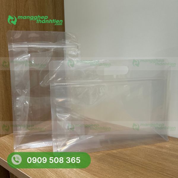 Mẫu túi zipper trong suốt đẹp