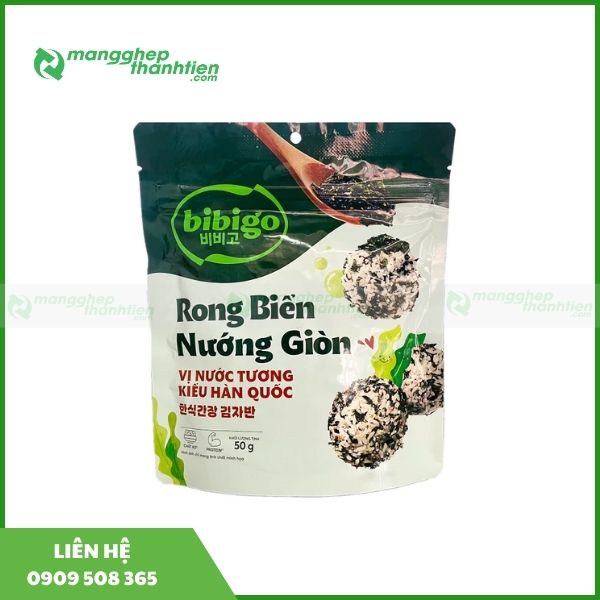 Túi zipper đáy đứng đựng rong biển sấy