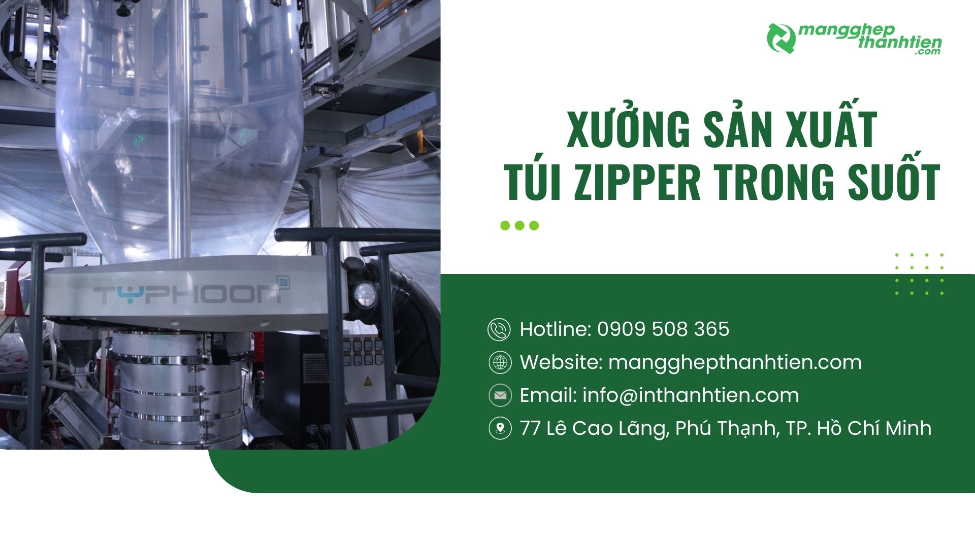 Xưởng sản xuất túi zipper trong suốt