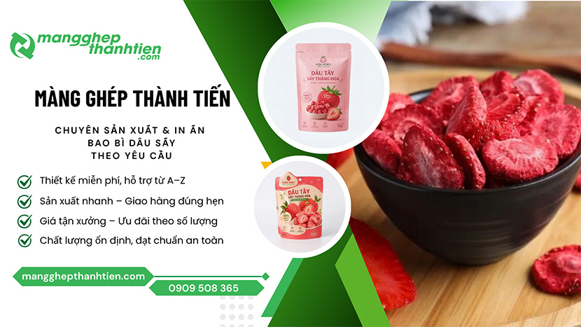 Cơ sở sản xuất v&agrave; in bao b&igrave; d&acirc;u t&acirc;y sấy theo y&ecirc;u cầu