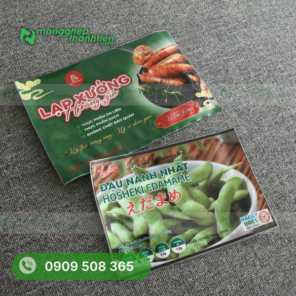 In logo tr&ecirc;n bao b&igrave; lạp xưởng 