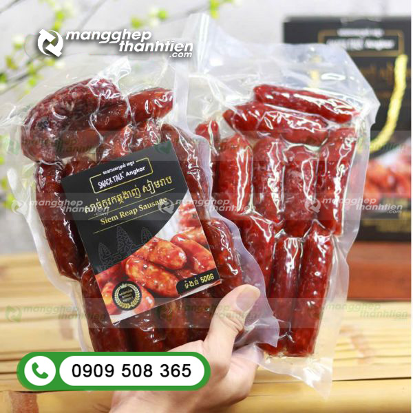 K&iacute;ch thước t&uacute;i đựng lạp xưởng phổ biến